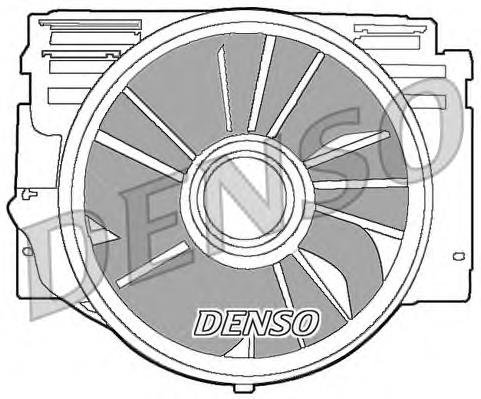 Купить DER05007 Denso Диффузор радиатора кондиционера, в сборе с крыльчаткой и мотором