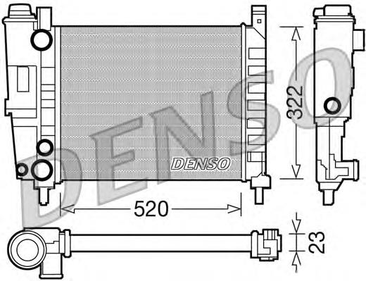 DRM09144 Denso radiador de esfriamento de motor