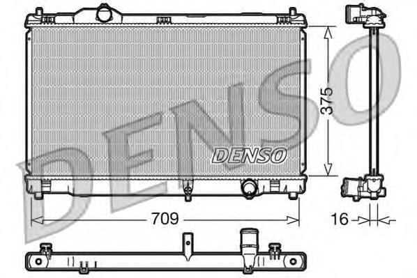 DRM51001 Denso radiador de esfriamento de motor