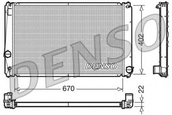 DRM50053 Denso radiador de esfriamento de motor