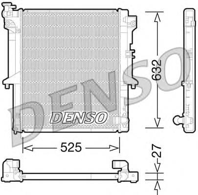 DRM45034 Denso radiador de esfriamento de motor