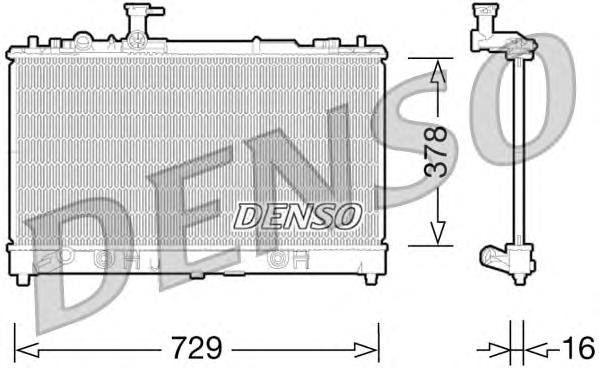 DRM44026 Denso radiador de esfriamento de motor