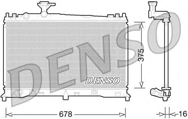 DRM44027 Denso radiador de esfriamento de motor