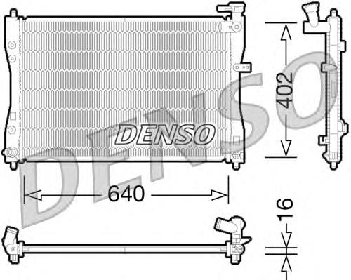 DRM45033 Denso radiador de esfriamento de motor