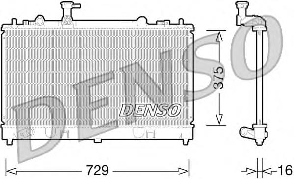DRM44028 Denso radiador de esfriamento de motor