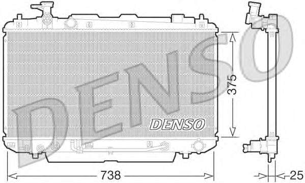 Radiador de esfriamento de motor DRM50064 Denso