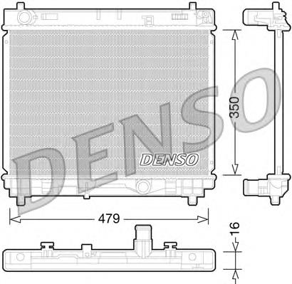 Radiador de esfriamento de motor DRM50059 Denso