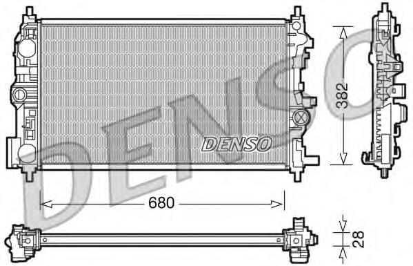 Радиатор охлаждения двигателя Denso DRM20078 цена, от 98.96 USD