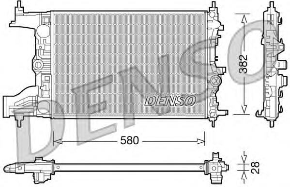 DRM20096 Denso radiador de esfriamento de motor