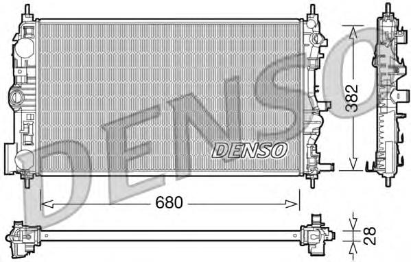 DRM15005 Denso radiador de esfriamento de motor