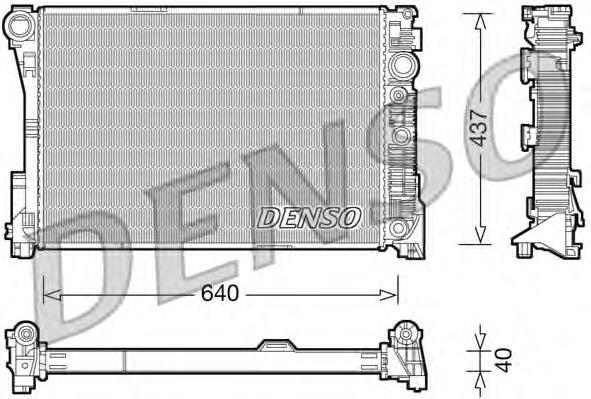 Radiador de esfriamento de motor DRM17046 Denso