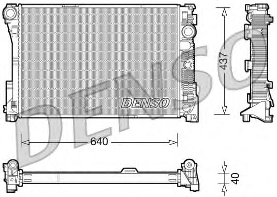 DRM17045 Denso radiador de esfriamento de motor