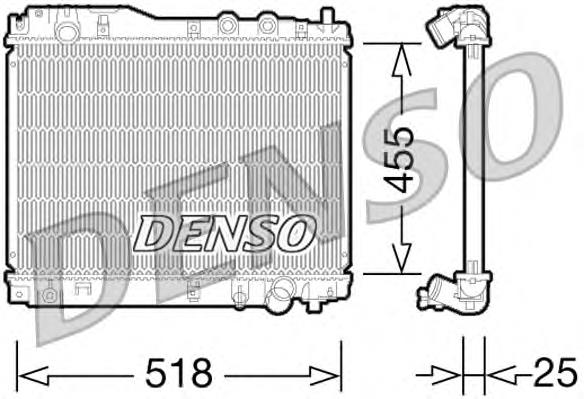 DRM40027 Denso radiador de esfriamento de motor