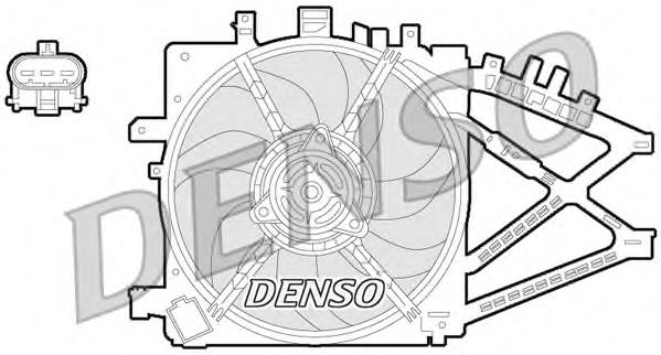 DER20014 Denso электровентилятор охлаждения в сборе (мотор+крыльчатка)
