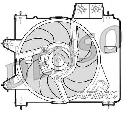 7740875 Fiat/Alfa/Lancia difusor do radiador de aparelho de ar condicionado, montado com roda de aletas e o motor