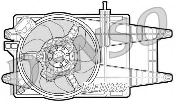 Difusor do radiador de esfriamento, montado com motor e roda de aletas DER09042 Denso