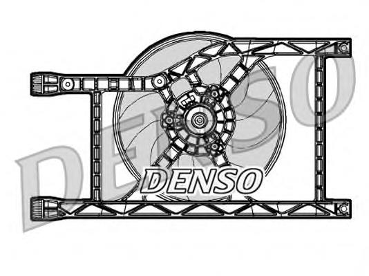 DER09047 Denso ventilador elétrico de esfriamento montado (motor + roda de aletas)