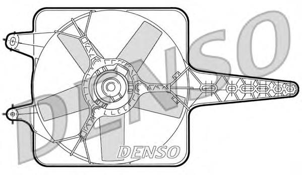 DER09071 Denso difusor do radiador de esfriamento, montado com motor e roda de aletas