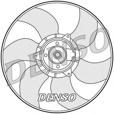 DER23001 Denso ventilador elétrico de esfriamento montado (motor + roda de aletas)