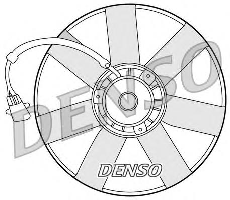 DER32002 Denso ventilador elétrico de esfriamento montado (motor + roda de aletas)