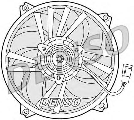 DER21015 Denso ventilador elétrico de esfriamento montado (motor + roda de aletas)