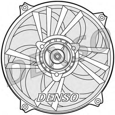 DER21013 Denso ventilador elétrico de esfriamento montado (motor + roda de aletas)