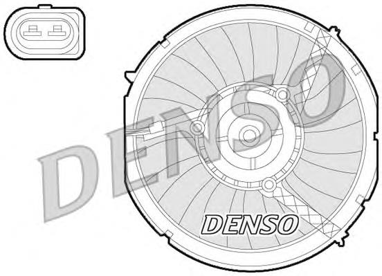 Ventilador elétrico de aparelho de ar condicionado montado (motor + roda de aletas) DER02003 Denso