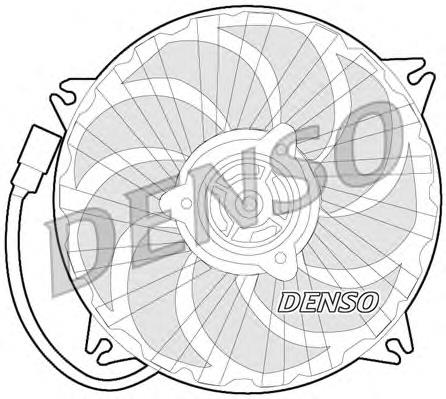 DER07007 Denso ventilador elétrico de esfriamento montado (motor + roda de aletas)