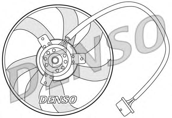 DER32003 Denso ventilador elétrico de esfriamento montado (motor + roda de aletas direito)