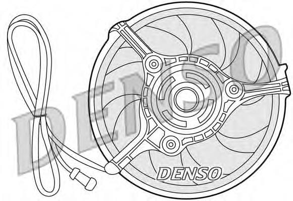 DER32008 Denso ventilador elétrico de esfriamento montado (motor + roda de aletas)