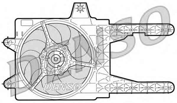 Difusor do radiador de esfriamento, montado com motor e roda de aletas DER13006 Denso