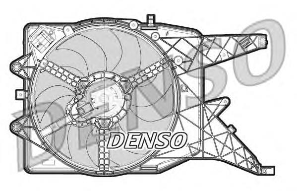 55703930 Opel difusor do radiador de aparelho de ar condicionado, montado com roda de aletas e o motor