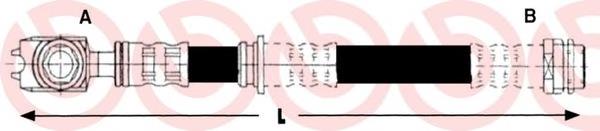 Mangueira do freio dianteira T85113 Brembo