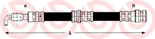 T86003 Brembo mangueira do freio traseira