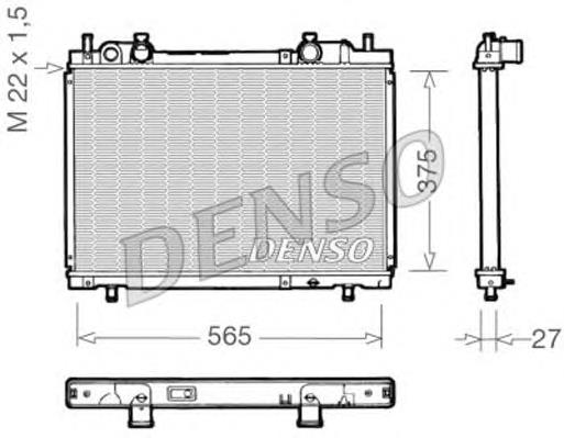 Radiador de esfriamento de motor DRM09025 Denso