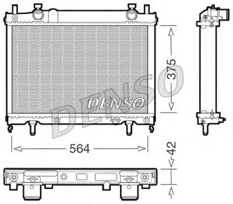 DRM09023 Denso radiador de esfriamento de motor