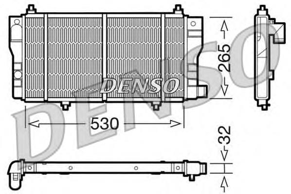 Radiador de esfriamento de motor DRM07002 Denso