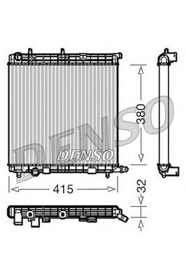 DRM07010 Denso radiador de esfriamento de motor