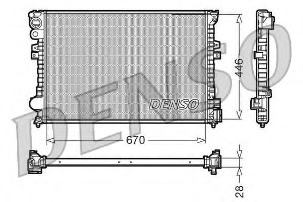 DRM07050 Denso radiador de esfriamento de motor