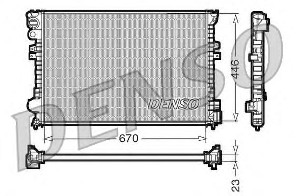 DRM07055 Denso radiador de esfriamento de motor