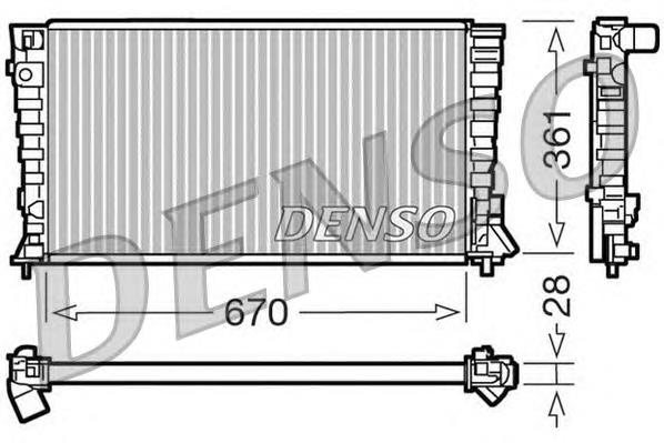 DRM07020 Denso radiador de esfriamento de motor