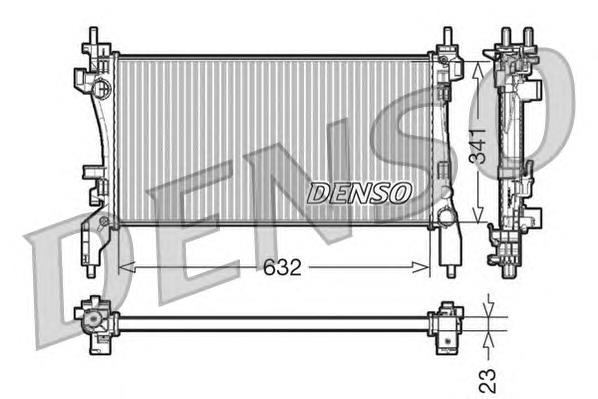 DRM07040 Denso radiador de esfriamento de motor