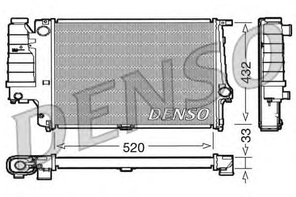 DRM05063 Denso radiador de esfriamento de motor