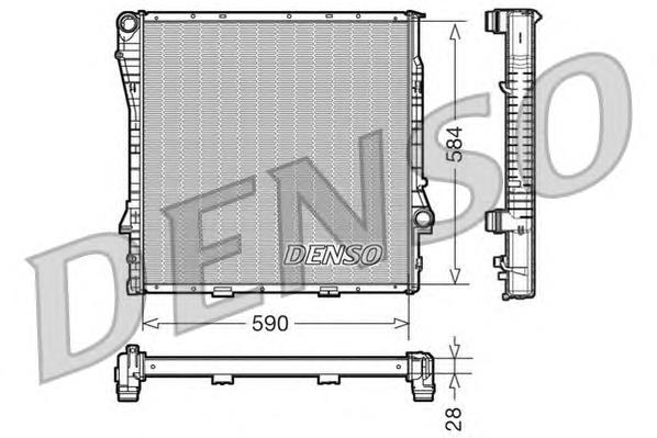 DRM05115 Denso radiador de esfriamento de motor