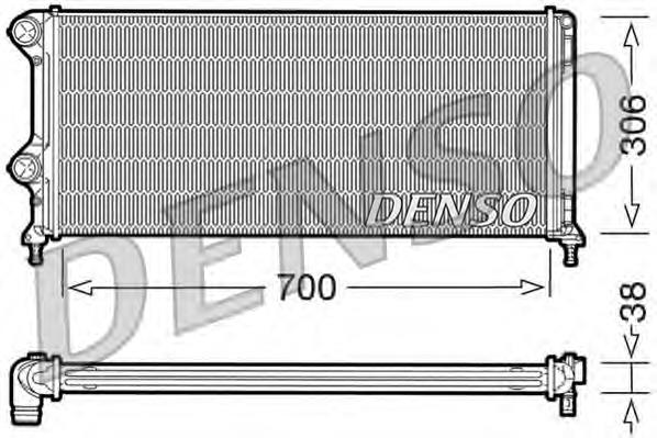 DRM09060 Denso radiador de esfriamento de motor