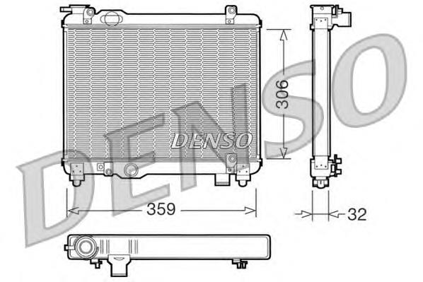 DRM09082 Denso radiador de esfriamento de motor