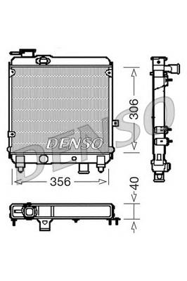 DRM09081 Denso radiador de esfriamento de motor