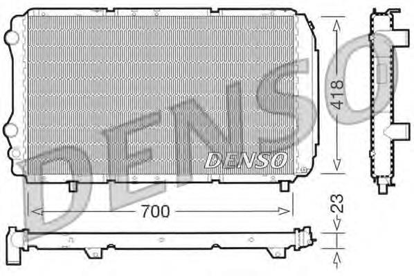 Radiador de esfriamento de motor DRM09077 Denso