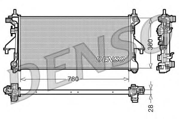 DRM09079 Denso radiador de esfriamento de motor