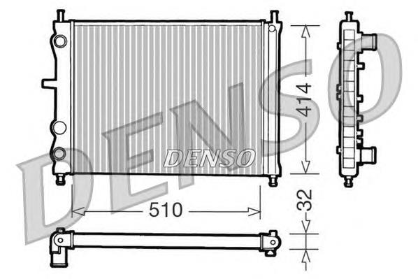 DRM09020 Denso radiador de esfriamento de motor